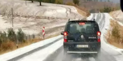 Adıyaman'da Aniden Bastıran Dolu,