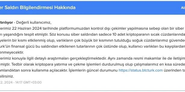 BtcTurk hacklendi