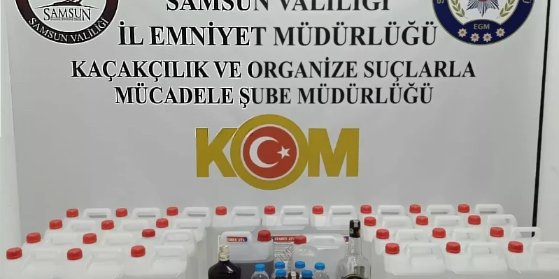 Samsun'da Kaçak Alkol Operasyonu