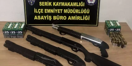 Serik'te Ruhsatsız 4 Av Tüfeği Ele Geçirildi